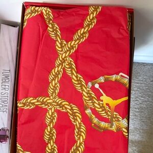 Red Tissue Wrap with Gold Rope & Jumpman Logo